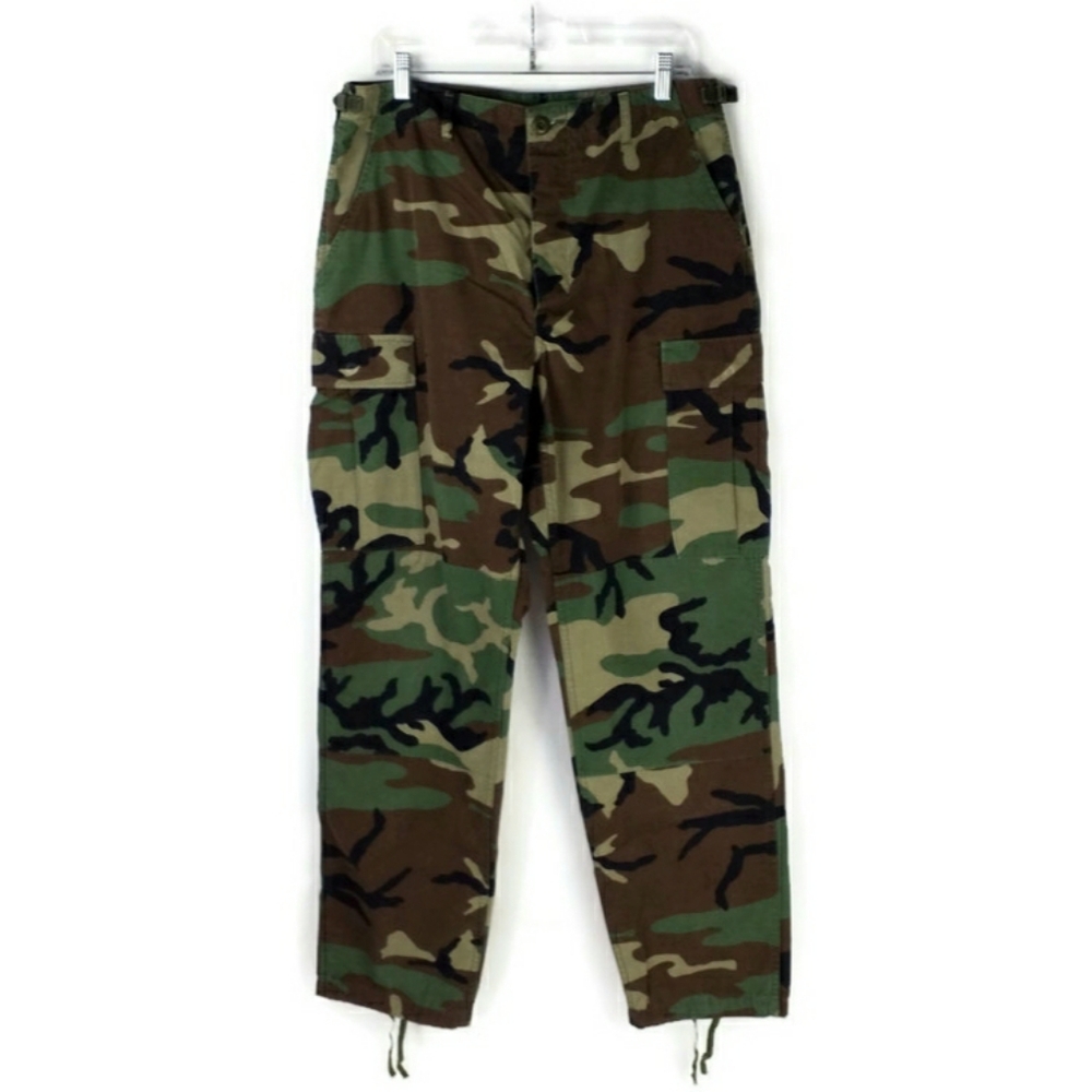 Vintage Proper Int'l US Army Rip Stop Woodland BDU Camo Field Trouser M Long Y2K